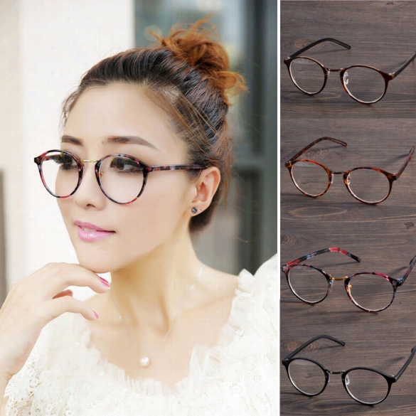 4 Colors Stylish Newp Ersonality Practical Decoration Retro Round Lens Plano Optical Glasses