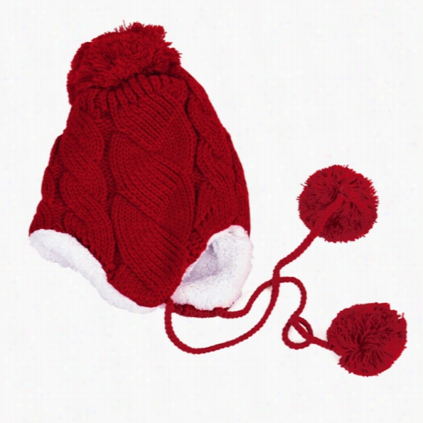 Baby Soft Ear Protectors Exterior Crochet Kniit Inside Wool Cap Hanging Ba Lll Knitted Hats