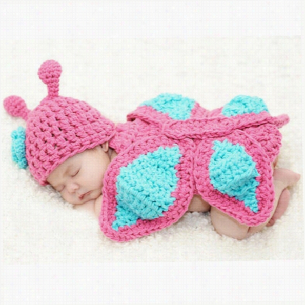 Born Baby Girl Clothes Romper Btterfly Design Join Photo Prop Uotfits