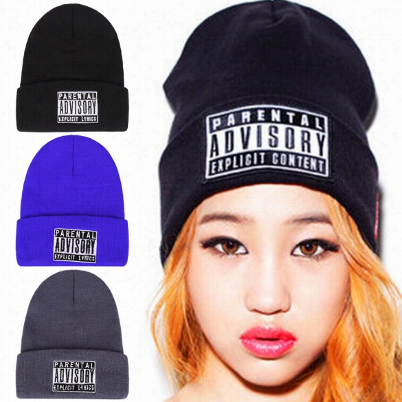 Fashion Warm Unisex Knit Ski Hats Letter Pattern Hpi-hop Beanie Cap Hat