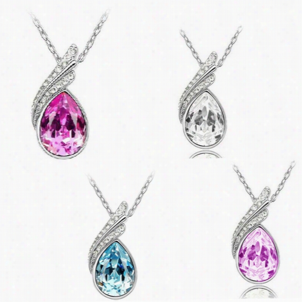 Hih Quality Way 18k Gp Crysgal Necklace Pendant Options 4 Colour