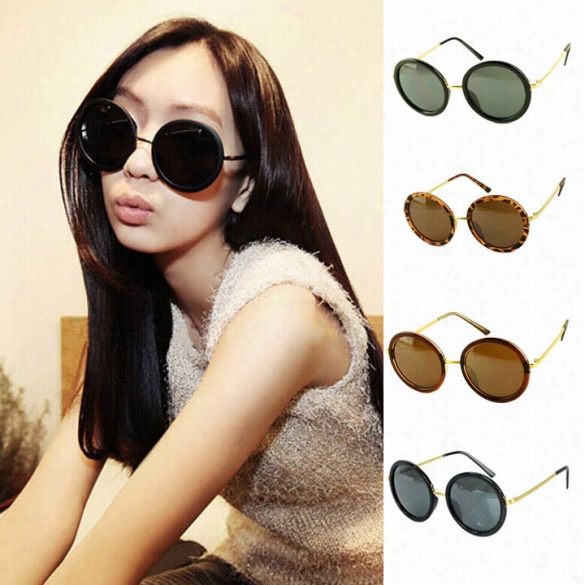 Hot Cool Vintage Style Unisexx Sunglasses Restoring Round Frame 4 Colors