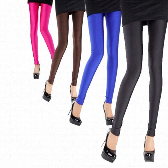 Pungent Fashion Women's Fluorescent Stretchy Leggings Tight Pants Trouser