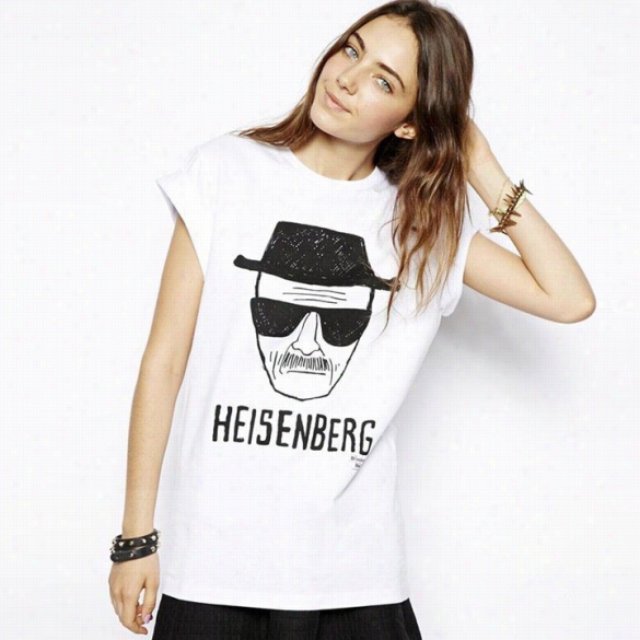 Hot Sale Heisenberg Inspired Cook White T-shirt Tee Womens Loose Blouse New