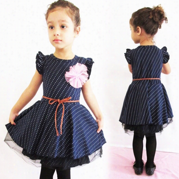 Kids One Piece Dress Tut Dress Dot P Attern Birthday Gift Co$tme