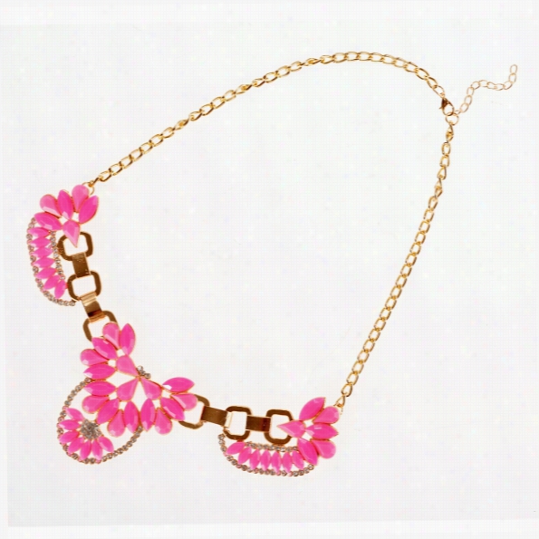 Luxury Bubble Crystal  Bib Statement Flower Exafgerated Necklace Collar