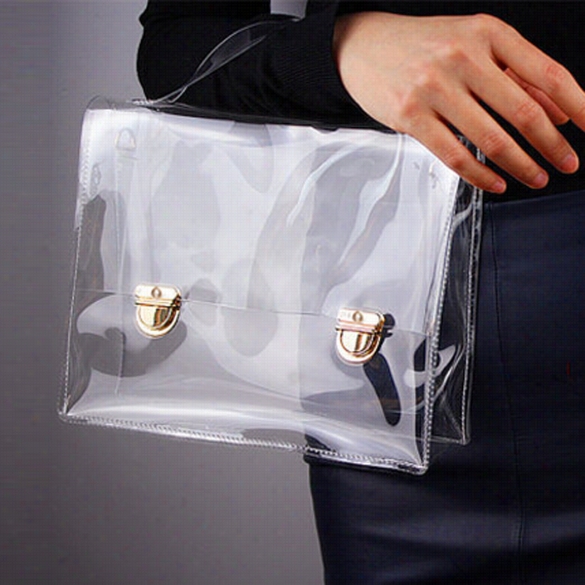 New Fashion Pvc Transparen T Bag Clear Handbag Tote Shoulder Bag Cross Bag