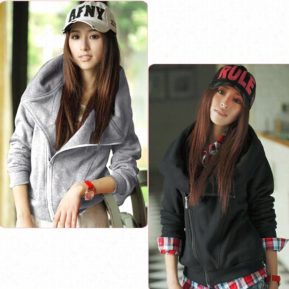 New Korean  Women's Slim Sexy Top Designed Hoodies Coay  ↦ Jacket 3 Color 4 Size