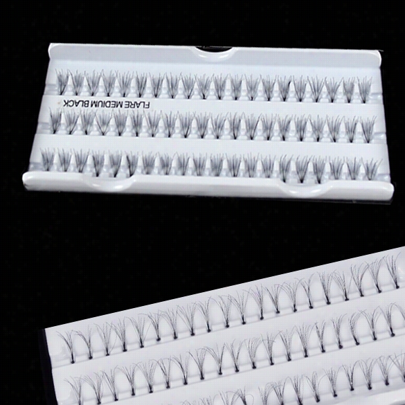 New Makeup 60 Individual Black False Fake Eyelash Cluster Ye Lashes Extension Tray