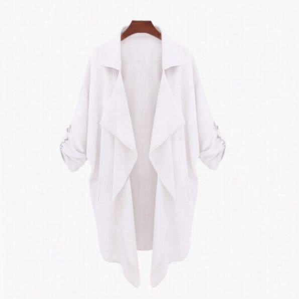 New Stylish Lady Wojen Long Sleeve Open Neck Party Career Coat Jacket