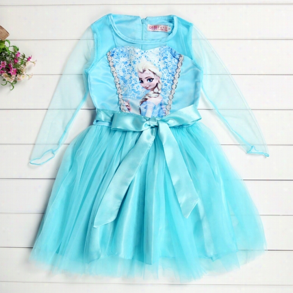 Princess Frzen Quee N Lesa Costume Cosplay Tulle Girl Baby Kid Dress Skirt 3-12