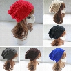 New Winter Warm Wool Beanie Cap Women Baggy Crochet Knit Skull Ski Hat