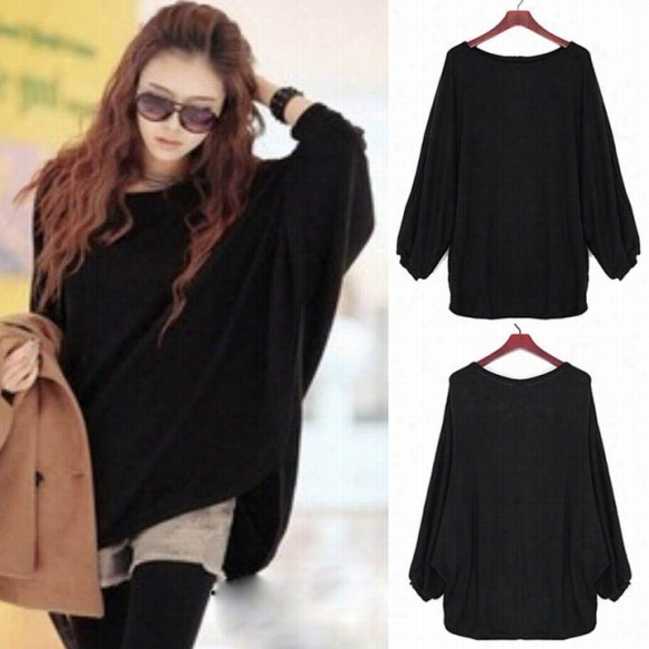 Women's Casual Batw Ing Long Slseve Knitwear Jumper Sweater Pullover Blouse Tops