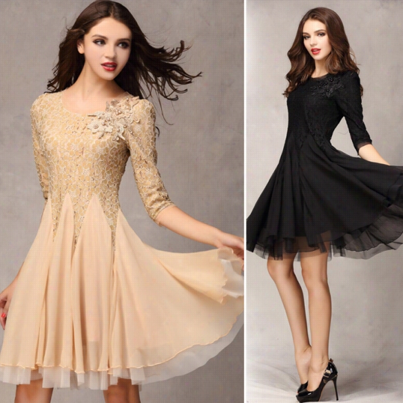 Womeens Sexy Lace Ho Low Slim  Casual Skirt Clubwear Cocktail Evsning Party Dress New Arrival