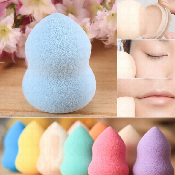 Lovely Ctue Waterdrop Beauty Makeup Cosmetic Cotton Soft Sponge  Egg Cleaner  Face Power Pff Calabash Shape