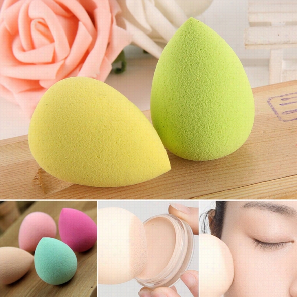 Lovel Cute Waterdrop Comeliness Makeup Cosmetic Cotton-wool Soft Sponge Egg Cleaner Face Power Puff Doll Shape