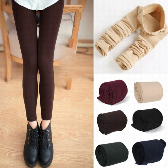 New  Women's Warm  Winter Skinny Slim Leggings Stretch Pants Thiic  Footless Tights