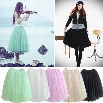 New Women Fashion Princess Fairy Style 5 layers Tulle Dress Bouffant Skirt 4 Colors