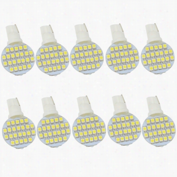 10pcs T10-smd3528 W5w 147 192 3v 24led Cold Pure Land5caping Light Lamp Bulb