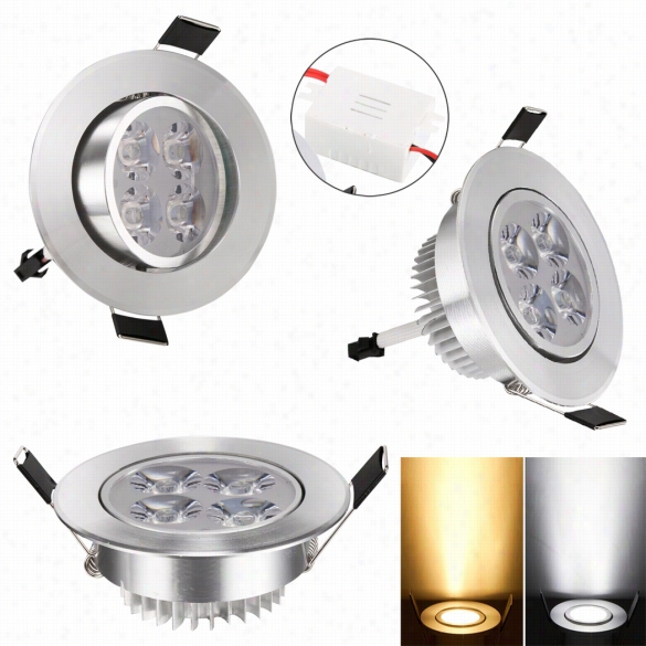 12w 85-265v Warm White Cool White Silver Led Ceiling Recessed Down Light Fixture Lajp And Driver
