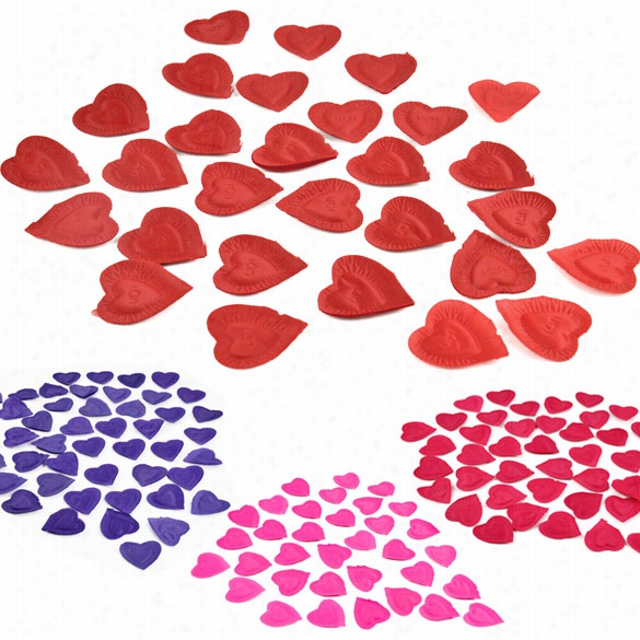 144 Pcs Heart Design Silk Rose Petals Wedding Party Confetti Flower Decorations