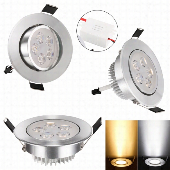 15w 85-265v Warj White Cool White Silverl Ed Ceiling Recessed Down Light Fixture Lamp And Driver