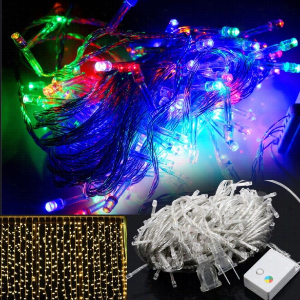 20m 200 Led Multi-color Fairy Lights Christmas Wedding Party Blink String Lamp Bjlb With Tail P Lug 110v Us