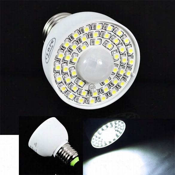 3.5w E27 45 Pir Infrared Motion Sensor White Led Light Bulb Lamp 340lm