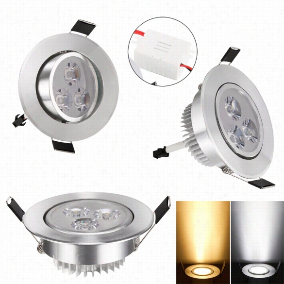 9 W85-265v Zealous White Cool White Silve Rled Ceiling Recessed Down Light Fixture Lamp And Driver