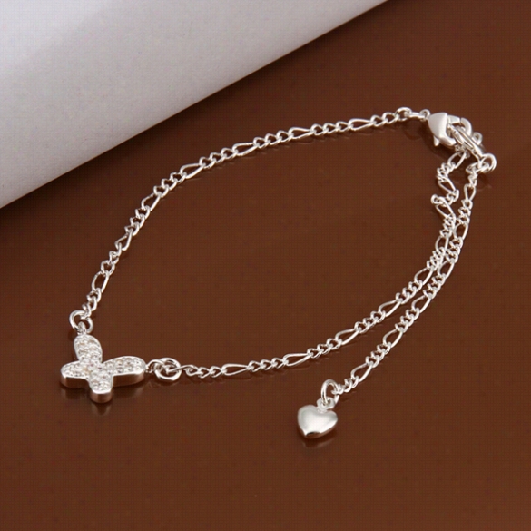 A008 Free Shipping New Design Largge Post Delicate Handmade Cheap Silver Plated Anklet Magnitude Sale