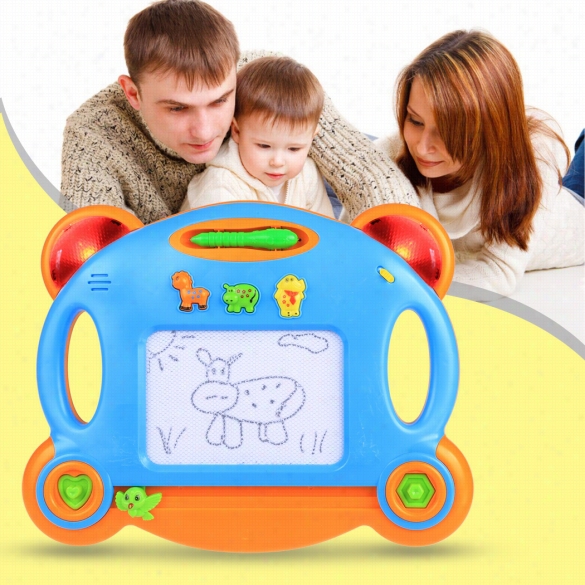 Arshiner Children Kids Magnetic Writing Drawing Board Musical With L Ight