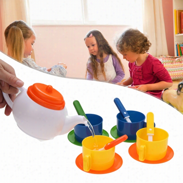 Arshiner Children Kids Pretend Poay Kitchen Set Tea Coffe Di Shes Cup Spoon 13 Pieces" Set