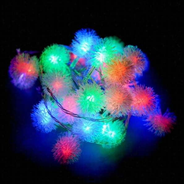 Multicolor Snowball Design Chrostmas Lights 5m 30 Led Flr Garden Party Christmas Decoraion