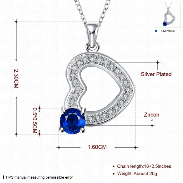 N023 Silver Plated Necklace Brand New Design Pendant Necklaces Ejwelry For Women