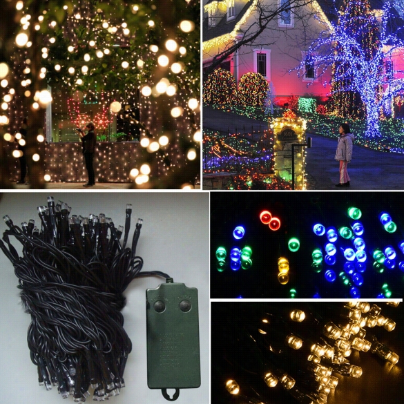 New 10m 72 Led Outdoor  Light Christmas String Fairy Wedding Party String Battery Lamp Light
