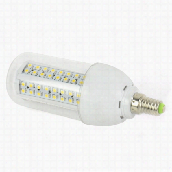 New 6w E14 Smd3528 108 Led Bubl Lamp Cprn Light 220-240v With Transparent Cover