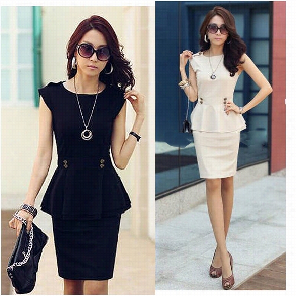 Nw Women"s Girl"s Pleated Peplum Cocktail Party Club Mini Dress  Skirt Set