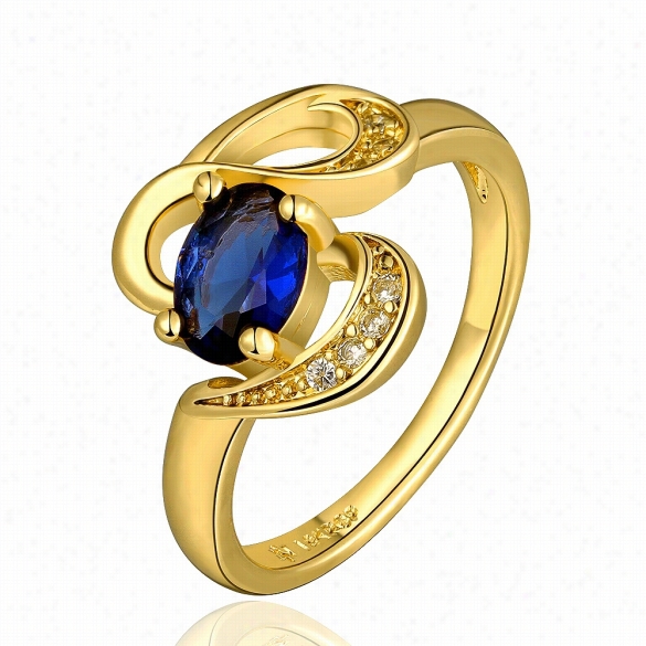 R686-a Wholesale High Quality Nickpe Free Antiallergic New Fashion Jewelry 18k Gold Platedring