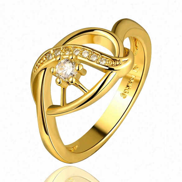 R690-c Wholesale High Quality Nickle Free Antiallergic New Fashhionj Ewelry 18k Gold Platedring