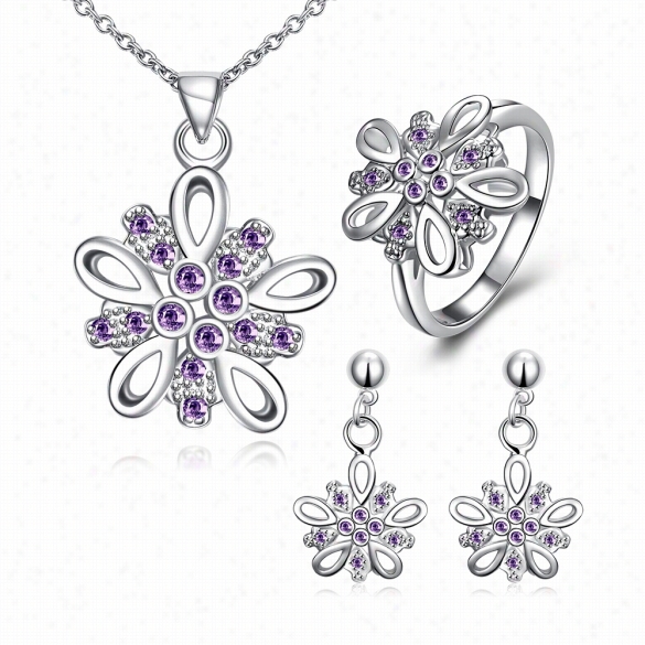 S011-a Faashi On Popular 925 Silver Plated Jewelry Sets For Sale Free Shipping