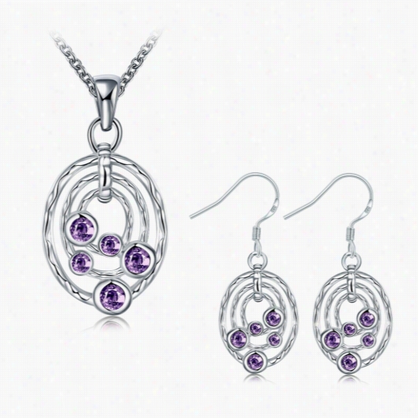 S051-a Form Popular 925 Silver Plated Jewel Ry Sets For Sale Free Shipping
