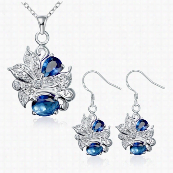 S055-a Fashion Popular 925 Silver Plated Jewelry Sets For Sale Frree Shipping