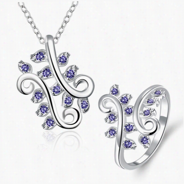 S060-a Fashion Popular 925 Silver Plated Jweelry Sets For Sale Free Shipping