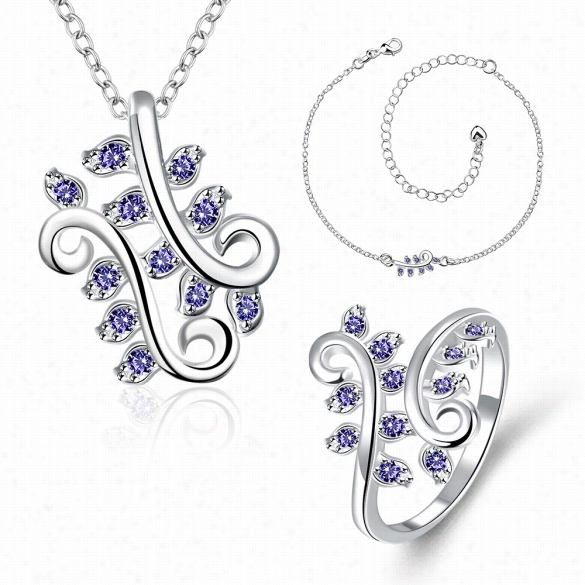 S065a- Fashion Popular 925 Silver Plated Jewelry Sets For Sale Free Shipping