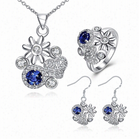 S078-d Fashion Popular 9925 Silver Plated Jewelry Set Ofr Sale Free Shipping