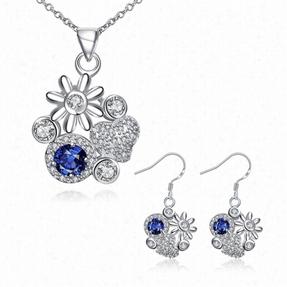 S081-d Fashino Popular 925 Silver Plated Jewelry Sets For Sale Free Shipping