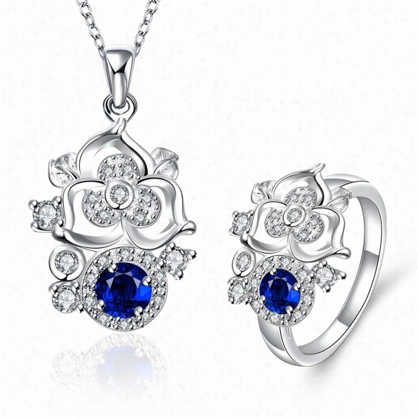 S095-c Fashion  Popular 925 Silver Plated Jewelry Sets For  Sale Free Shipping