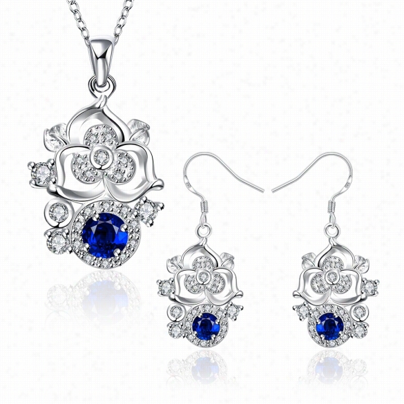 S096-c Fashion P Opular 925 Silver Plated Jewelry Sets For Sale Free Shipping