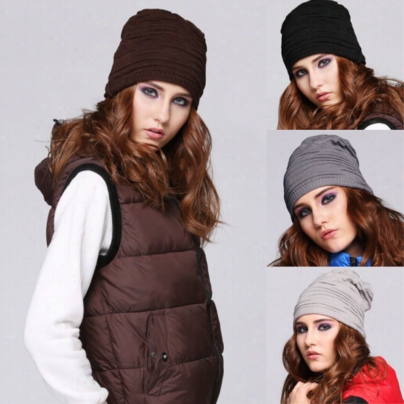 Stylish New Fashion Unisex Wool Blend Knit Winter Warm Cap Beanie Hat