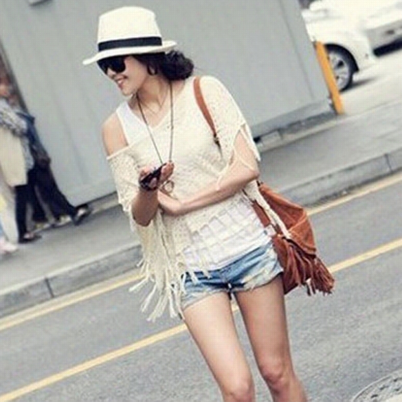 Sweet Elegantwomen Ladies Vintage Crochet Unbound Hollowt Assel Cover Up Top